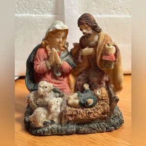Vintage Resin Nativity Scene Figurine